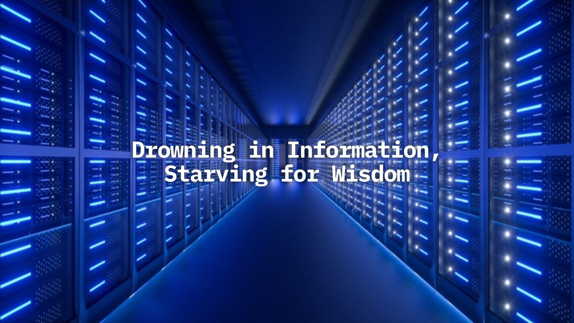 Drowning in Information, Starving for Wisdom